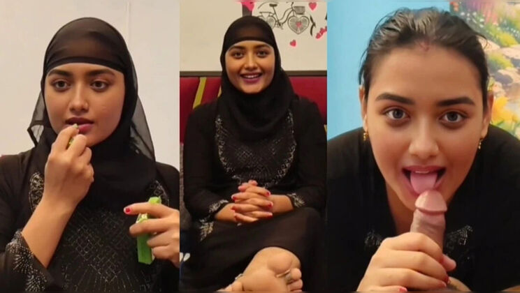 Desi Bhabi Muslim Girl Blowjob and Handjob with Boyfriend - Homemade Indian Village Sex