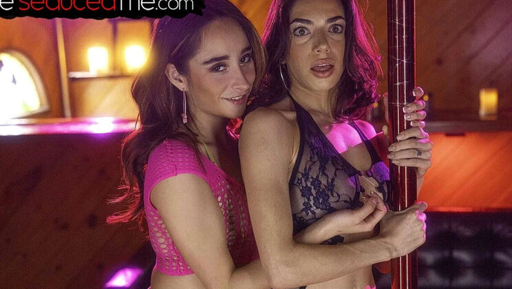 Lesbian Lingerie Seduction: Darcie Dolce & Isabella Nice 69 Pussy Eating and Strap-On Sex