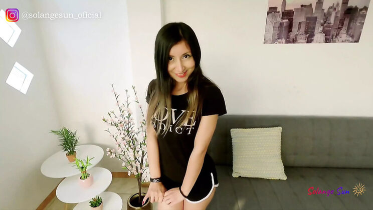 Petite Latina Stepsis Solange Sun JOI: Cum In Mouth & Dirty Talk In Spanish