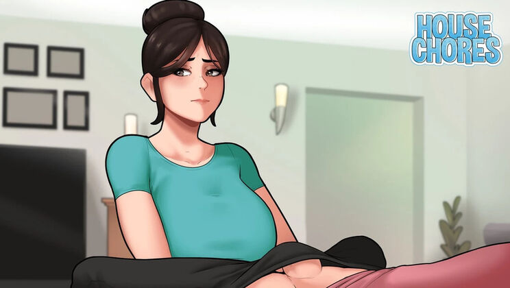 Stepmom Linda's Big Natural Tits Handjob Relieves My Sexual Tension After Catching Me Watching