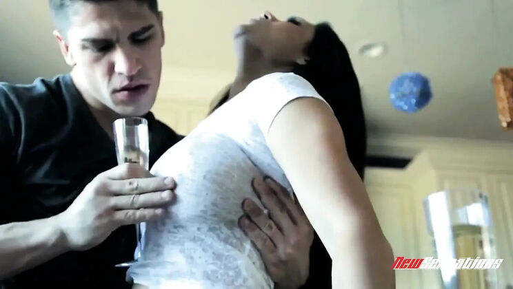 Raylene Big MILF Juggs - Hairy Brunette Fucks Hard Doggy Style