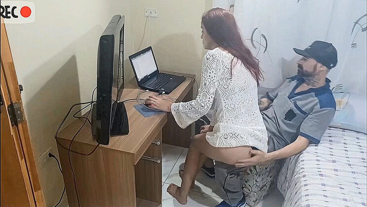 Sexy Redhead Net Technician Gets Creampie From Teen In Uniform