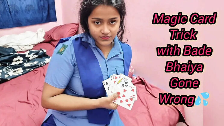 Step Sister Shraddha Pandey Magic Trick Blowjob in School Uniform - Desi Indian Sex