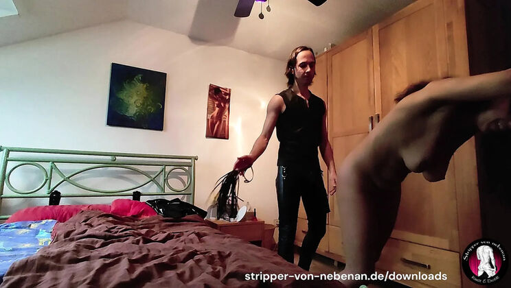 Sexy Matt Spanks Slave's Ass and Pussy Hard - BDSM Domination Punishment