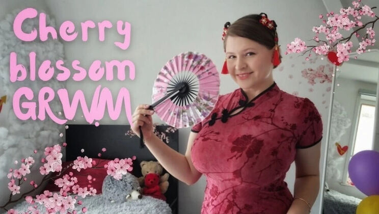 Chubby Asian Teen GRWM Tease in Cheongsam - Big Natural Tits & Curvy Butt Roleplay