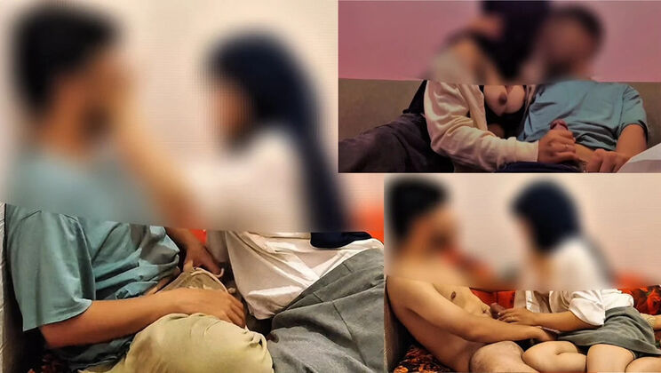 Hijab Teen Surprised By Step Brother's Huge Cock Handjob