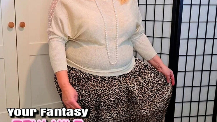 BBW Wife Homemade: Cheating Milf Mom & Aunt Show Big Natural Tits in Outfit