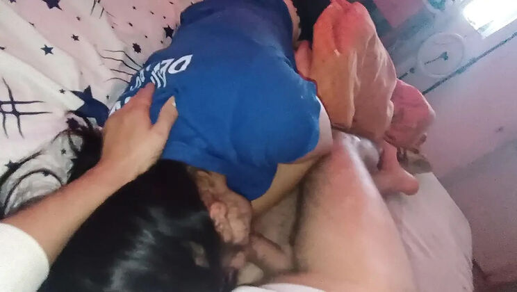 Stepdad Face Fucks Teen Latina Stepdaughter Hard - Amateur Blowjob & Mouth Cum
