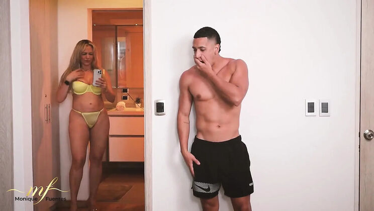 Stepmom Monique Fuentes Gets Hard Fuck From Stepson To Keep Her Secret - Latina MILF Big Ass