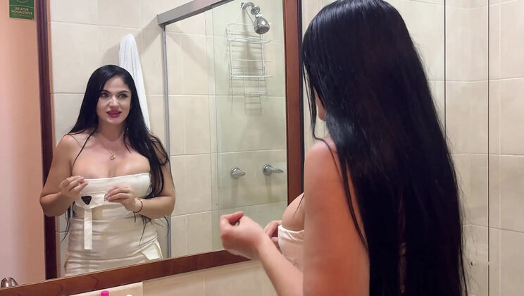 Stepdaughter Threesome FFM: Latina MILF Stella Osorio Shares Bed with Teen & Boyfriend for Big Dick Ride