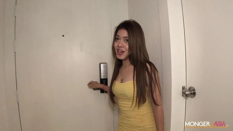 Asian Maid Sucks Boss's Cock - Intimate Blowjob Service in Lingerie