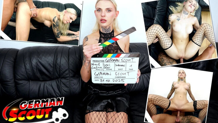 German Scout Picks Up Lexy Star for Casting Fuck - Blonde Teen Model Squirts in 4K