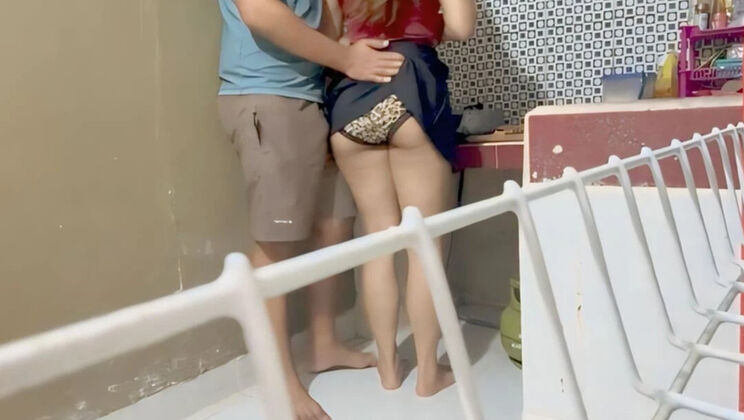 Kitchen Fuck: Stepdaughter Clarelia Takes Jamsen's Rough Doggy Style