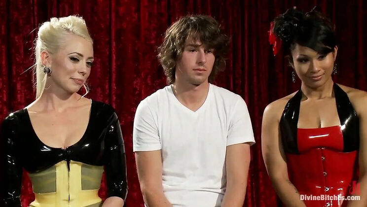 CFNM Femdom Theatre: Handjob & Bondage Sex with Lorelei Lee in Latex