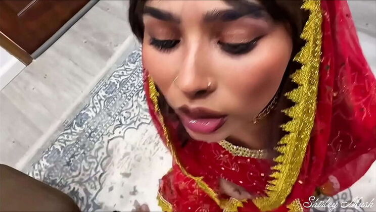 Halloween Handjob: My Friend's Big Ass Desi Wife Fucks Me in Costume - Tantric Sex with Big Natural Tits & POV