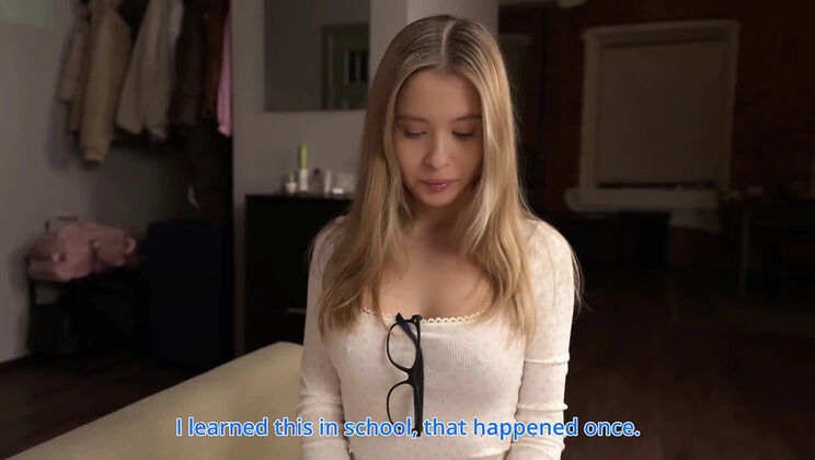 Stepbrother Teaches Stepsister English With Hot Blowjob & Doggy Fucking - Amateur Homemade 4K POV