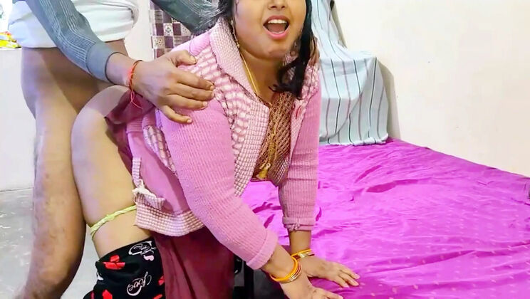 Desi Indian Wife Hardcore Fucking Neighbour Boy Doggy Style - Tight Pussy Close Up Cumshot