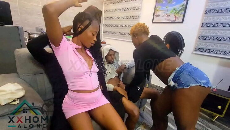 New Year Orgy Party Foursome with Hot Latina Babes & BBC - Homemade MMFF Group Sex