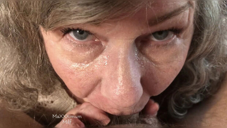 Best Blowjob & Swallow from Hot MILF Mom! MaXXXimumMilf Deep Throat POV