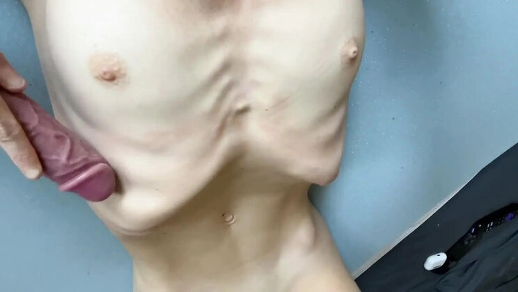 Skinny Anorexic Girl Fetish POV - Rubbing Your Cock on My Bones and Ribs