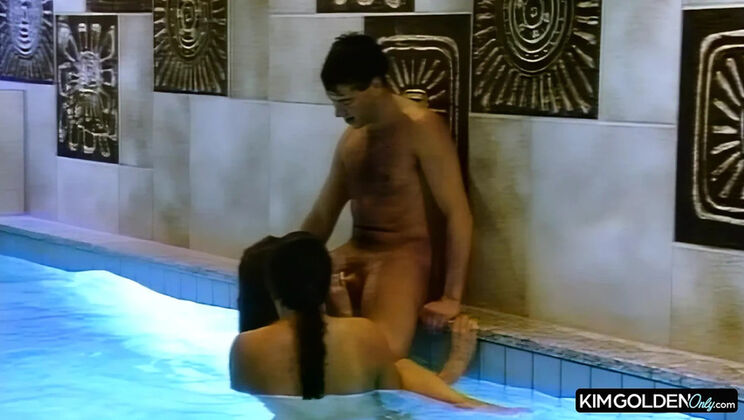 Hot Pool Orgy Blowjob and Creampie with MILF Escorts