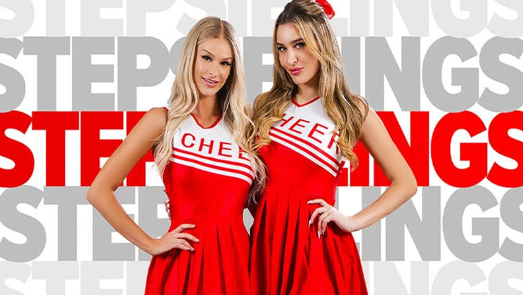 Emma Hix Cheerleader Fuck: Threesome with Step Siblings & Cum in Mouth