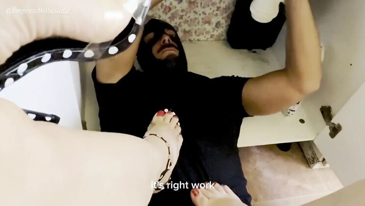 Two Hot Babes Dominate Slave Plumber - Foot Fetish Femdom Roleplay