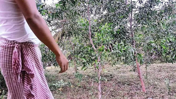 Desi Indian virgin girl outdoor nude yoga with teacher Trilokinath hardcore sex