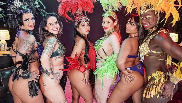 Real Carnaval Orgy: Samba Party Group Sex with Rita Almeida & BBC