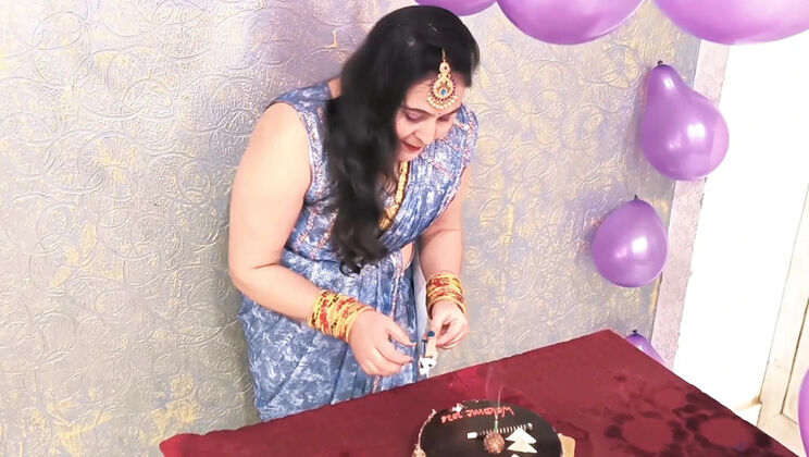 Puja & Pujaprem New Year Sex: Chocolate Cake Celebration with Big Dick Creampie