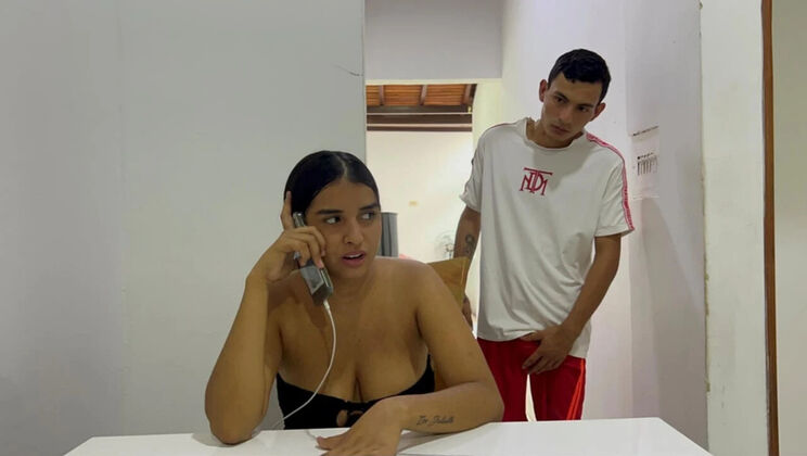 I Catch My Stepsister Talking to Another Guy and Fuck Her to Keep Quiet