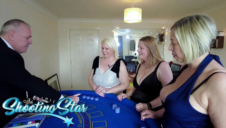 Casino Royal Dealer Wins Big With Two MILF Lesbians Intense Shaking Orgasm