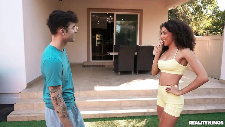Yoga Interrupted - Freckle Lemonade Takes Enzo East's Massive Cock