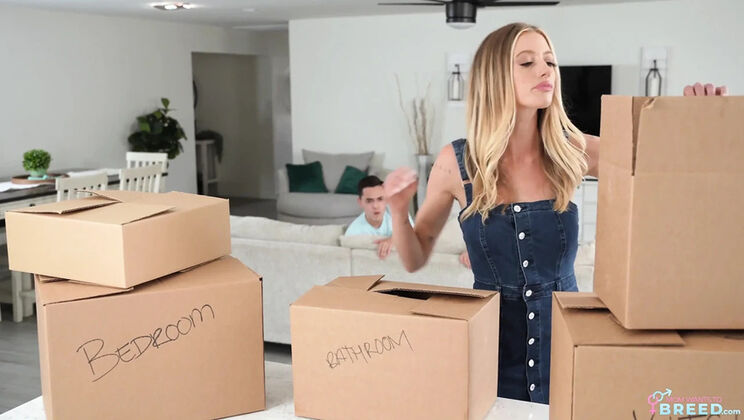 Stepmom Moves In and Gets a Rough Threesome with Her New Roommates