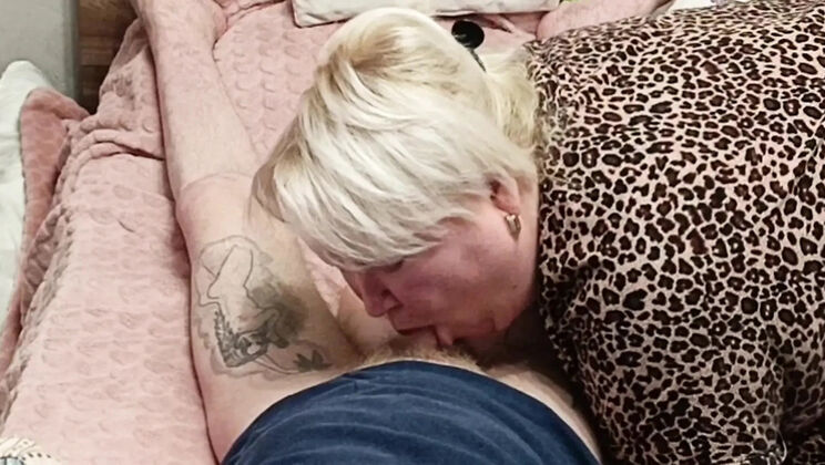 Stepmom Catches Me Masturbating, Makes Me Cum in Her Mouth and Swallows Every Drop