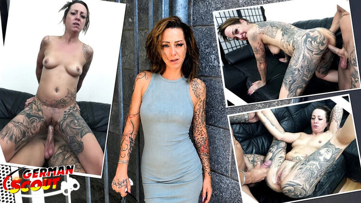 German Scout Picks Up Tattooed MILF Bonny for First Porn Casting Fuck