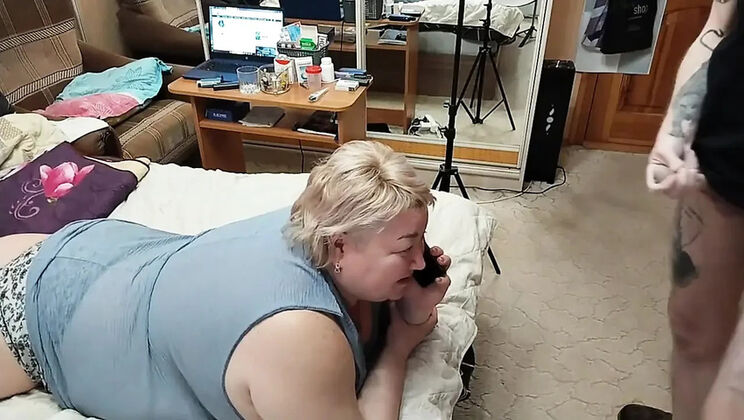 Stepmom Ignores My Jerk Off and I Blast Cum on Her Head