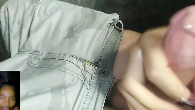 Sweet18yo fingers her tight pussy on a live video call
