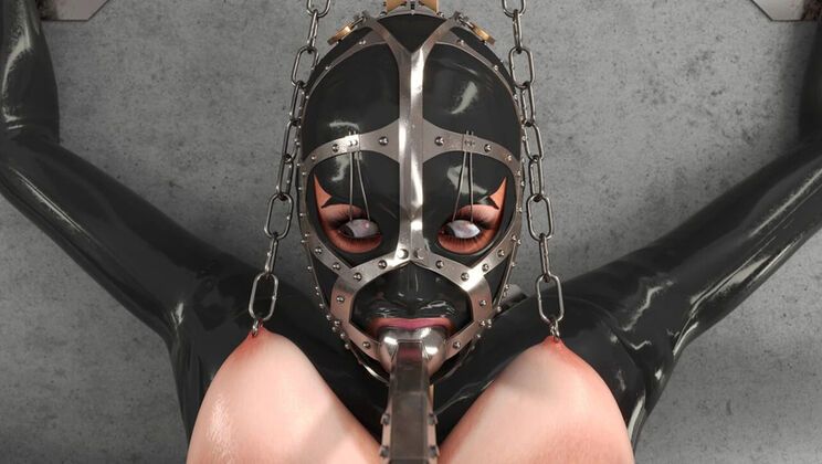 CyberCaptain's Cell of Control - Shiny Metal Bondage, Latex Slave Girls & Extreme BDSM