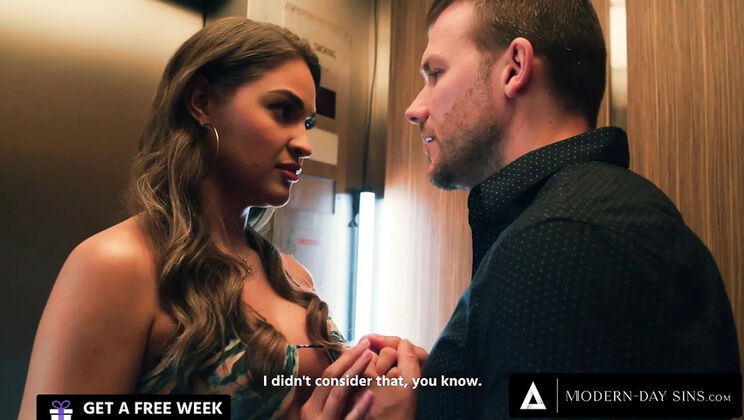 Angry Men Double Team Slutty Gizelle Blanco - Rough Elevator Threesome