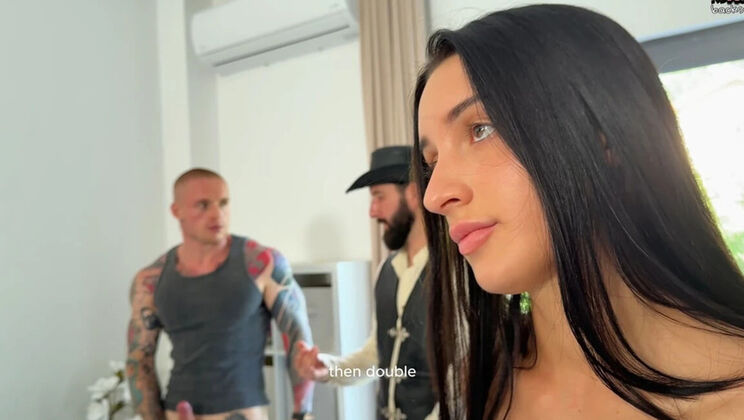 Shy Eva Tender Gets Her Ass and Pussy Destroyed in Hard Double Penetration on the Porn Set! Bts Dirty Talk!