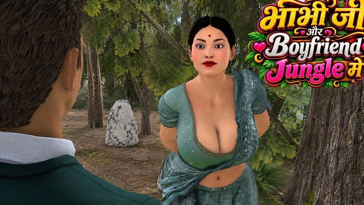 Horny Desi Indian Bhabhi Hardcore Outdoor Secret Sex with Boyfriend in Forest English Subtitles