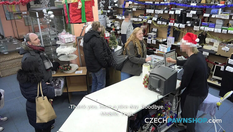 Busty blonde returns for a private deal (CzechPawnShop)